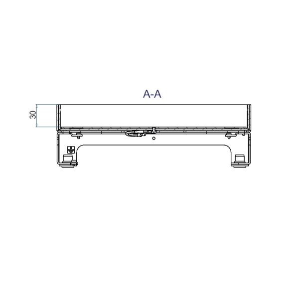 Produktbild UBD 264 305  -  Unterflur-Bodendose UBD 260 inkl. Blinddeckel mit Kante, geschlossen, und 30mm Vertiefung